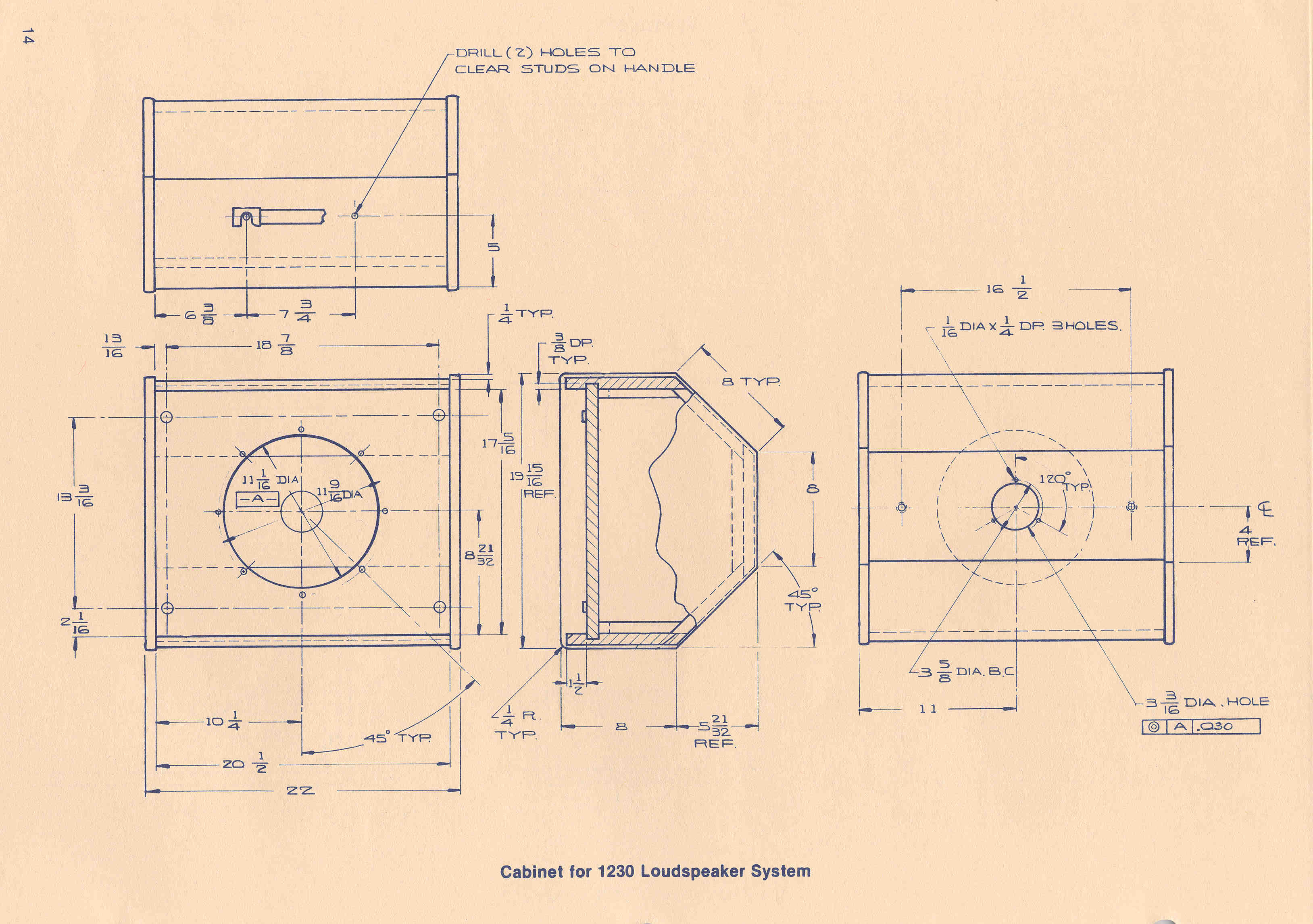 Cabinet for 1230 Loudspeaker System