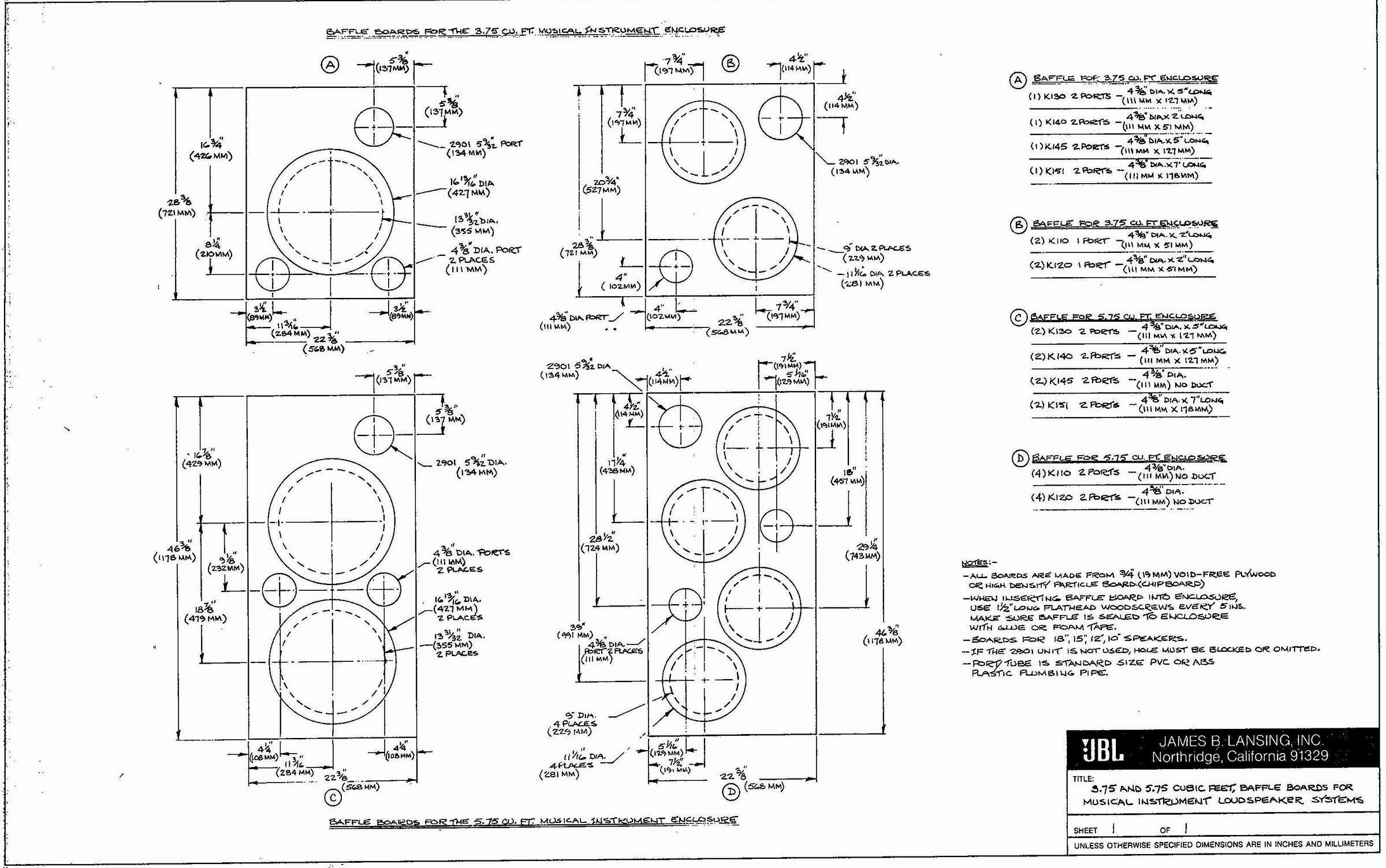 jbl speaker cabinets plans