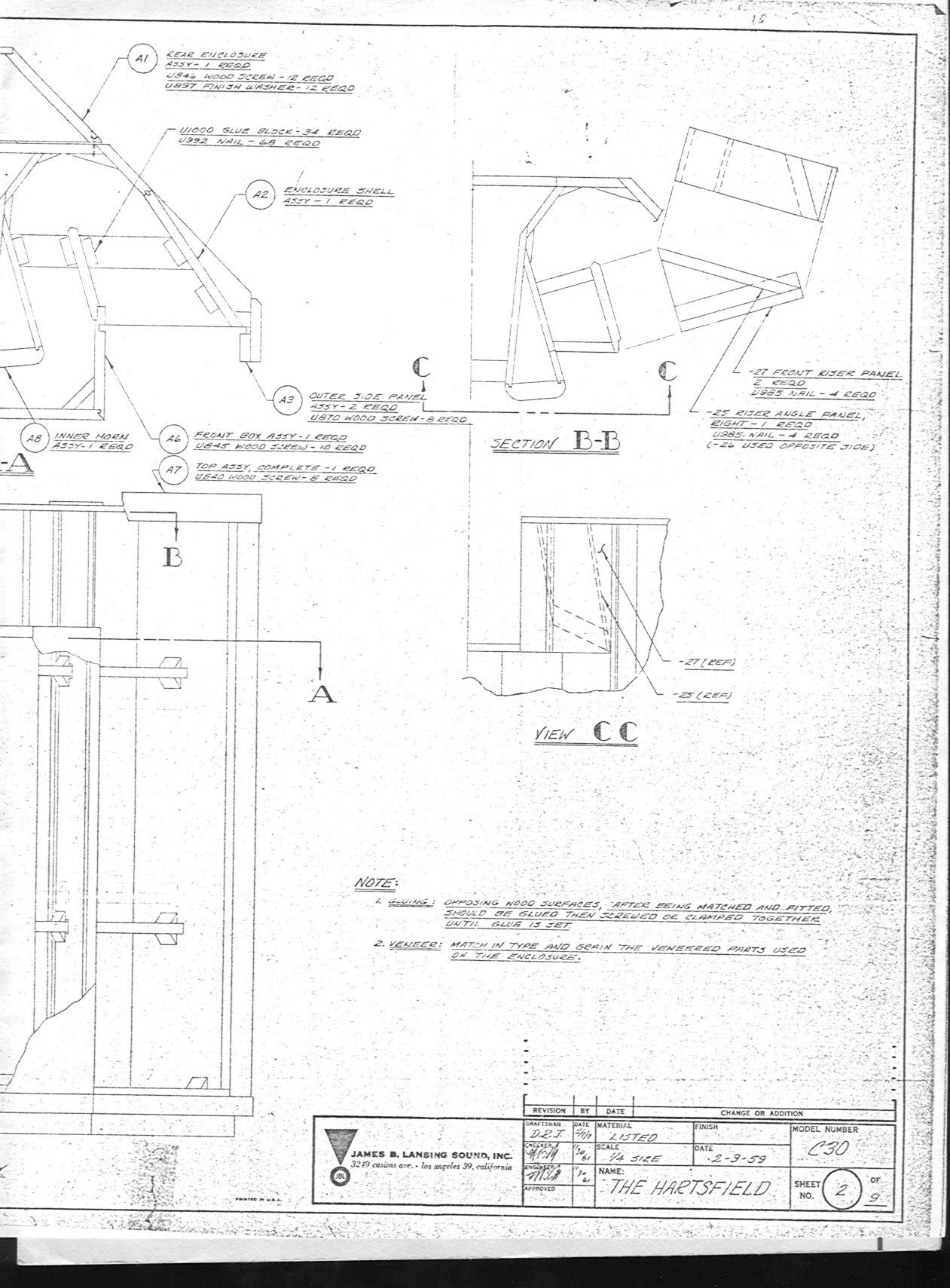 JBL - Hartsfield Cabinet - Drawing 2b