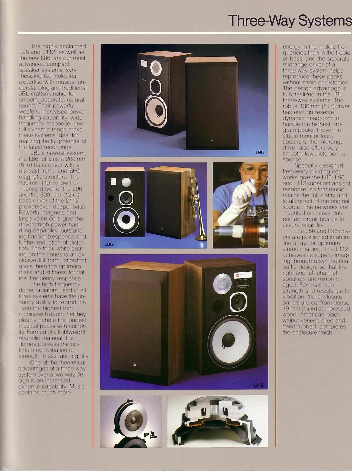 3 way systems. JBL l112. JBL l96. JBL L-300 Impedance. JBL Wikipedia.